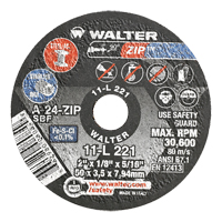 Portable Small Diameter Reinforced Cut-Off Wheels - Zip, 2" x 1/8", 5/16" Arbor, Type 1, Aluminum Oxide, 31000 RPM Oxford Builders Supplies Inc