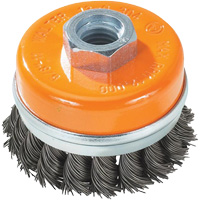 Knot-Twisted Wire Cup Brush, 5" Dia. x 5/8"-11 Arbor Oxford Builders Supplies Inc