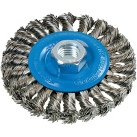 Brosse rotative &agrave; fils nou&eacute;s large, Arbre 5/8"-11, Acier Oxford Builders Supplies Inc