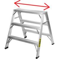 Industrial-Duty Sawhorse, 2' H x 31.9375" W x 23.50" D, 300 lbs. Capacity, Aluminum Oxford Builders Supplies Inc