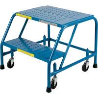 Escabeau roulant, 2 marches, Largeur de la marche 18", Hauteur de la plateforme 19", Acier Oxford Builders Supplies Inc