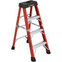 Industrial Extra Heavy-Duty Stepladders (6800 AA Series), 4', Fibreglass, 375 lbs. Capacity, Type 1AA Oxford Builders Supplies Inc