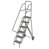 &eacute;chelles roulantes en acier, 6 marches, Largeur de la marche 16", Hauteur de la plateforme 60", Acier Oxford Builders Supplies Inc