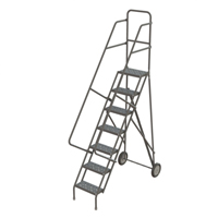 &eacute;chelles roulantes en acier, 7 marches, Largeur de la marche 16", Hauteur de la plateforme 70", Acier Oxford Builders Supplies Inc