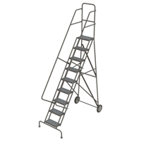 &eacute;chelles roulantes en acier, 9 marches, Largeur de la marche 16", Hauteur de la plateforme 90", Acier Oxford Builders Supplies Inc