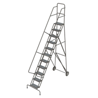 &eacute;chelles roulantes en acier, 11 marches, Largeur de la marche 16", Hauteur de la plateforme 110", Acier Oxford Builders Supplies Inc