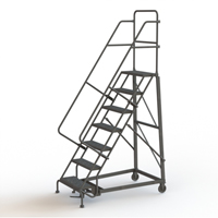 &eacute;chelles roulantes robustes, 7 marches, Largeur de la marche 24", Hauteur de la plateforme 70", Acier Oxford Builders Supplies Inc