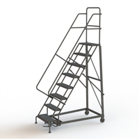 &eacute;chelles roulantes robustes, 8 marches, Largeur de la marche 24", Hauteur de la plateforme 80", Acier Oxford Builders Supplies Inc