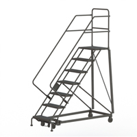 Heavy Duty Safety Slope Ladder, 7 Steps, Perforated, 50° Incline, 70" High Oxford Builders Supplies Inc