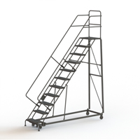 Heavy Duty Safety Slope Ladder, 11 Steps, Perforated, 50° Incline, 110" High Oxford Builders Supplies Inc