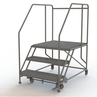 Mobile Work Platform, Steel, 3 Steps, 30" H, 36" D, 36" Step, Serrated Oxford Builders Supplies Inc