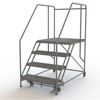 Mobile Work Platform, Steel, 4 Steps, 40" H, 36" D, 36" Step, Serrated Oxford Builders Supplies Inc