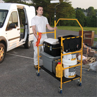 Jobsite Series 4' Safety Rail & Tool Shelf Scaffold Kit, Steel Frame, 49-1/2" D x 57-3/4" H Oxford Builders Supplies Inc