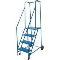 Rolling Step Ladder, 4 Steps, 18" Step Width, 37" Platform Height, Steel Oxford Builders Supplies Inc