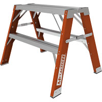 Escabeau chevalet &eacute;tabli Buildman, 2' ha x 33,5" la x 25,75" pr, Capacit&eacute; de 300 lb, Fibre de verre Oxford Builders Supplies Inc