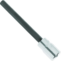 Extra-Long Bit Socket, Hex, 1/4" x 4-5/8" L, 1/2" Square Drive Drive Oxford Builders Supplies Inc