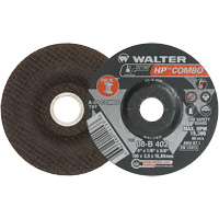 HP Combo Depressed Center Combination Wheel, 4" x 1/8", 5/8" Arbor, Type 27 Oxford Builders Supplies Inc