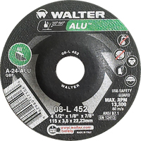Depressed Centre Grinding Wheels - Aluminium Type 27, 4-1/2" x 1/8", 7/8" Arbor, Type 27 Oxford Builders Supplies Inc