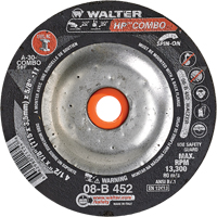 HP Combo Spin-On Combination Wheel, 4-1/2" x 1/8", 5/8"-11 Arbor, Type 27S Oxford Builders Supplies Inc