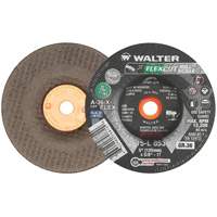 FLEXCUT MILL SCALE Grinding Wheel, 5", 36 Grit, Aluminum Oxide, 5/8"-11, 12200 RPM, Type 29 Oxford Builders Supplies Inc