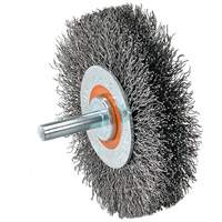 Mounted Crimped Wire Wheel, 4" Dia., 0.0118" Fill Oxford Builders Supplies Inc