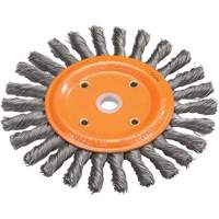 Knot-Twisted Wire Bench Wheel, 8" Dia., 0.0118" Fill, 5/8" Arbor, Steel Oxford Builders Supplies Inc