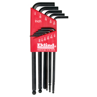 Balldrive Hex Key, Hex End, 7/64" x 3.56" L, L Shape Oxford Builders Supplies Inc