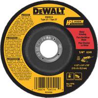High Performance Metal Grinding Wheel, 4-1/2" x 1/4", 7/8" Arbor, Aluminum Oxide, Type 27 Oxford Builders Supplies Inc