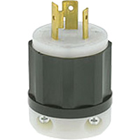 Prise mise &agrave; la terre verrouillable &agrave; deux bornes et trois fils, Nylon, 20 A, 250 V, L6-20P Oxford Builders Supplies Inc