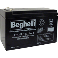 Sealed Lead Acid Batteries, 12 V, 7.2 Ah Oxford Builders Supplies Inc