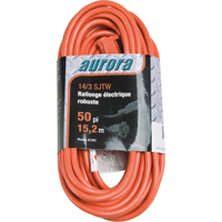 Vinyl Extension Cord, Outdoor, SJTW, 14/3 AWG, 15 A, 50' Oxford Builders Supplies Inc