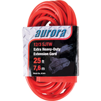 Vinyl Extension Cord, Outdoor, SJTW, 12/3 AWG, 15 A, 3 Outlet(s), 25' Oxford Builders Supplies Inc