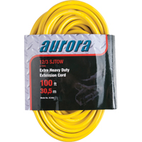 Cordon rallonge en vinyle avec indicateur lumineux, Ext&eacute;rieur, SJTOW, AWG 12/3, 15 A, 3 prise(s), 100' Oxford Builders Supplies Inc