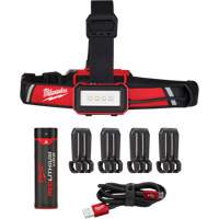 Low-Profile USB Headlamp, LED, 600 Lumens, 2 Hrs. Run Time, Rechargeable Batteries Oxford Builders Supplies Inc