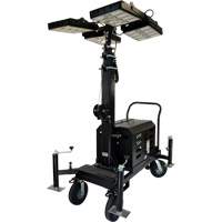 Tour d'&eacute;clairage avec quatre lampes DEL Beacon, Diesel/&eacute;lectrique, 800 Watts, 120 000 Lumens, Hauteur de 17' Oxford Builders Supplies Inc