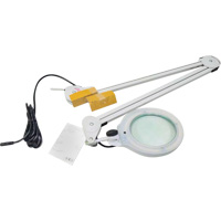 Lampe grossissante, Dioptrie 3, Ampoule DEL, Bras de 45", Pinces serre-joints, Gris Oxford Builders Supplies Inc