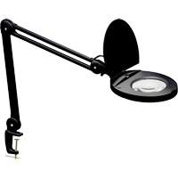 Adjustable Magnifier Lamp, 3 Diopter, LED Light, 47" Arm, C-Clamp, Black Oxford Builders Supplies Inc