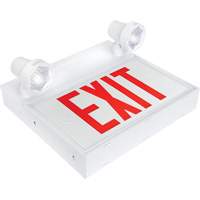 Enseigne de sortie avec &eacute;clairage de s&eacute;curit&eacute;, DEL, &agrave; piles/&agrave; raccordement fixe, 12-1/10" lo x 11" la, Anglais Oxford Builders Supplies Inc