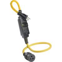 GFCI Cord Set with Automatic Reset, 120 V, 20 A, 3' Cord Oxford Builders Supplies Inc