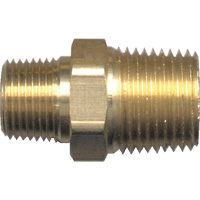 Reducing Hex Nipple, Brass, 1/2" x 3/8", NPT x NPT Oxford Builders Supplies Inc