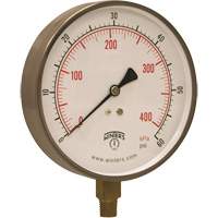 Manom&egrave;tre pour entrepreneur,  4-1/2", 0 - 60 psi, Fixation inf&eacute;rieure, Analogique Oxford Builders Supplies Inc