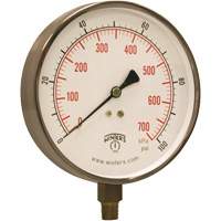 Manom&egrave;tre pour entrepreneur,  4-1/2", 0 - 100 psi, Fixation inf&eacute;rieure, Analogique Oxford Builders Supplies Inc